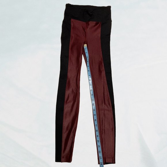 Koral "Breaker" High Waisted Ankle Leggings Wine and Black - Picture 10 of 10